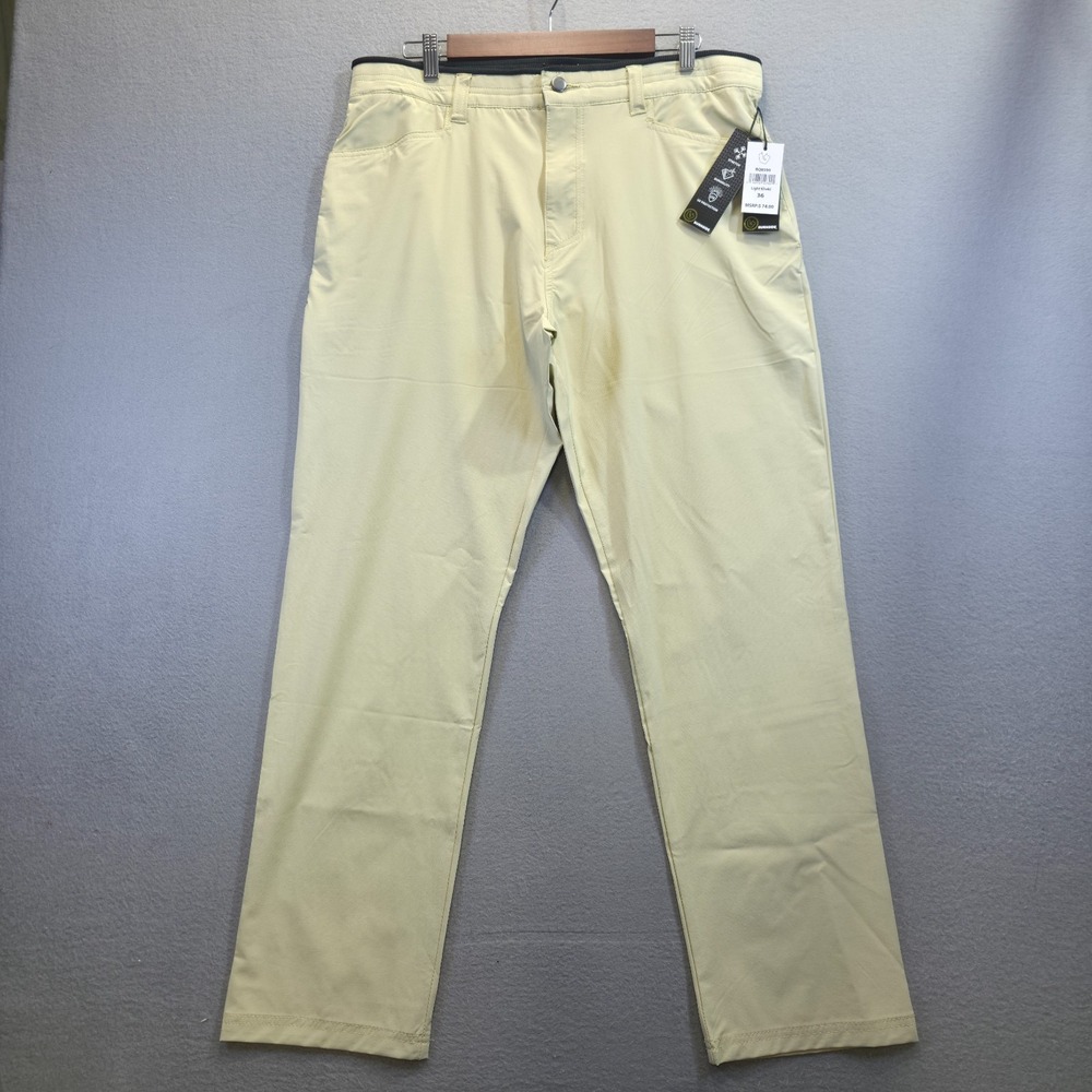 Burnside Men's Beige Stretch UV Protection Nylon Blend Khaki Pants Size 36x30‎